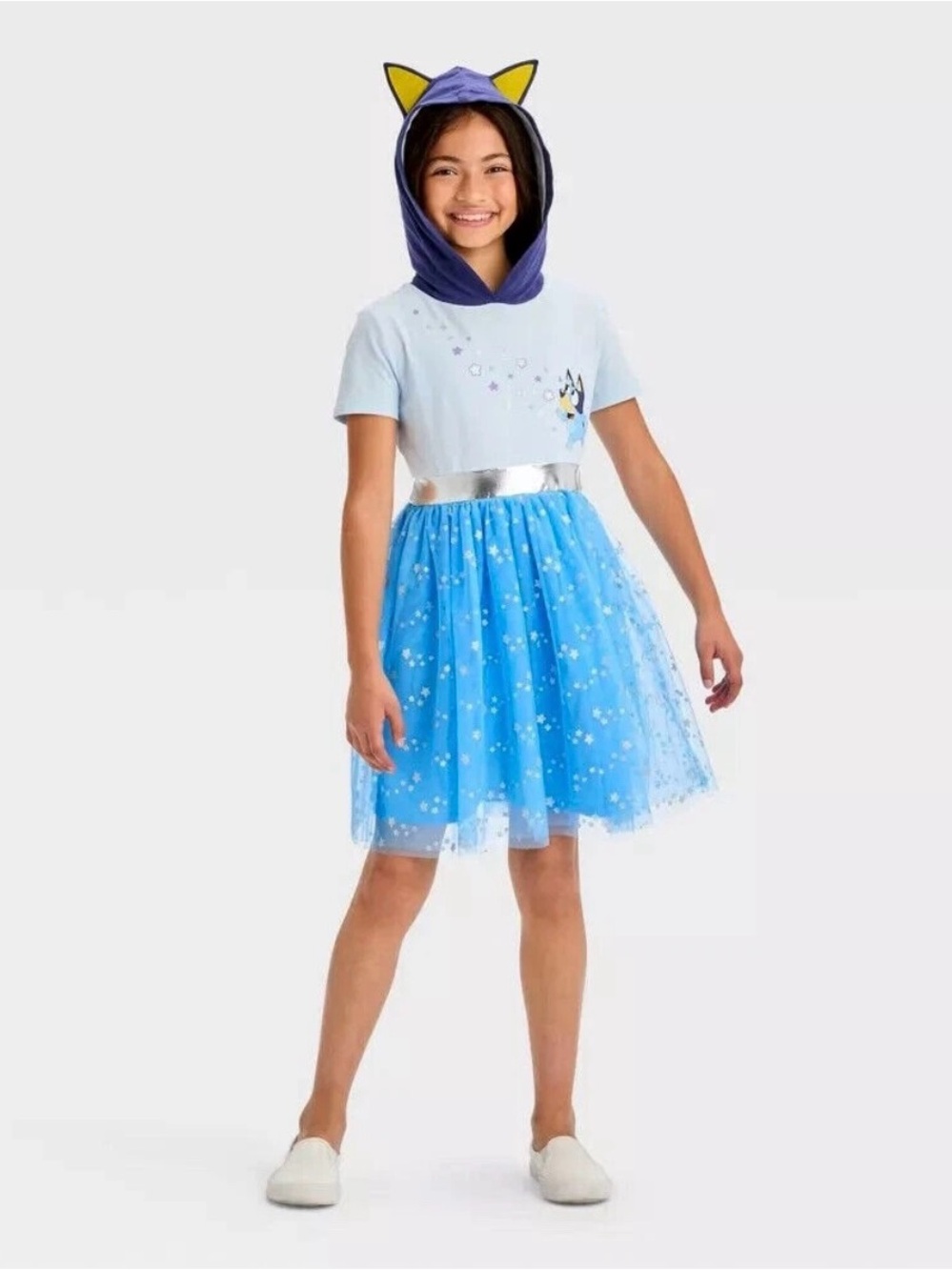 Disney Bluey Halloween Costume Dress Hoodie Tutu Outfit Dog Bingo-size 6/7